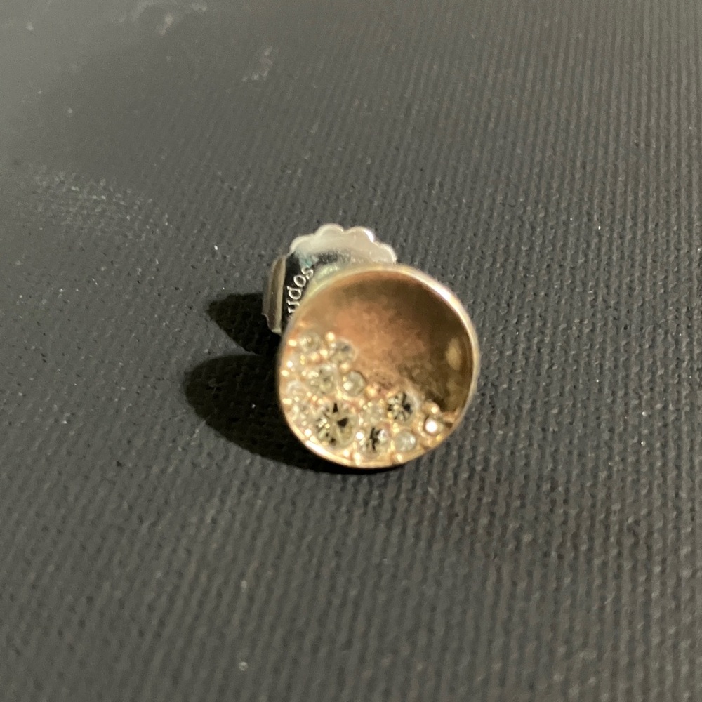 Lia Sophia “Sugar Dusted” gold stud earring